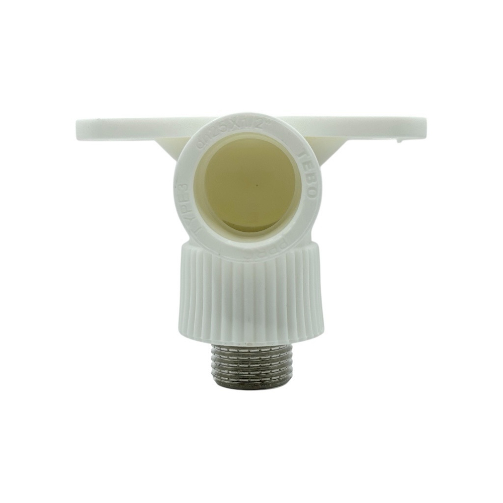 Уголок комбинированный с креплением TEBO 25x1/2" наружная резьба