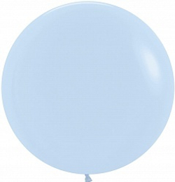 Нежно-голубой шар 60 см на атласной ленте