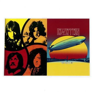 Обложка Led Zeppelin дирижабль+группа (087)