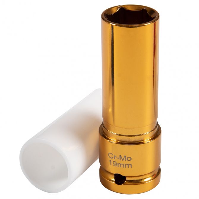 AFFIX (AF00645119) Головка торцевая ударная глубокая 1/2", 19 мм, тонкостенная, пластиковая защита