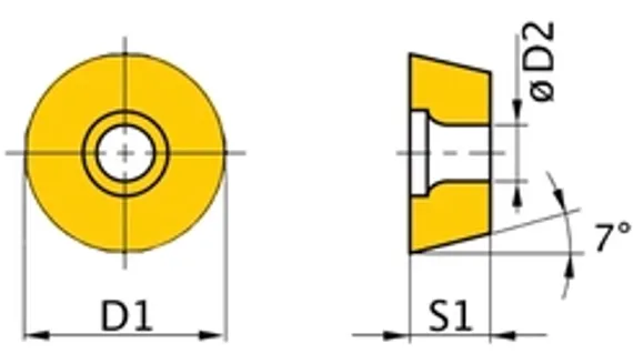 Поворотные режущие пластины Optimum ISO 11IR A60