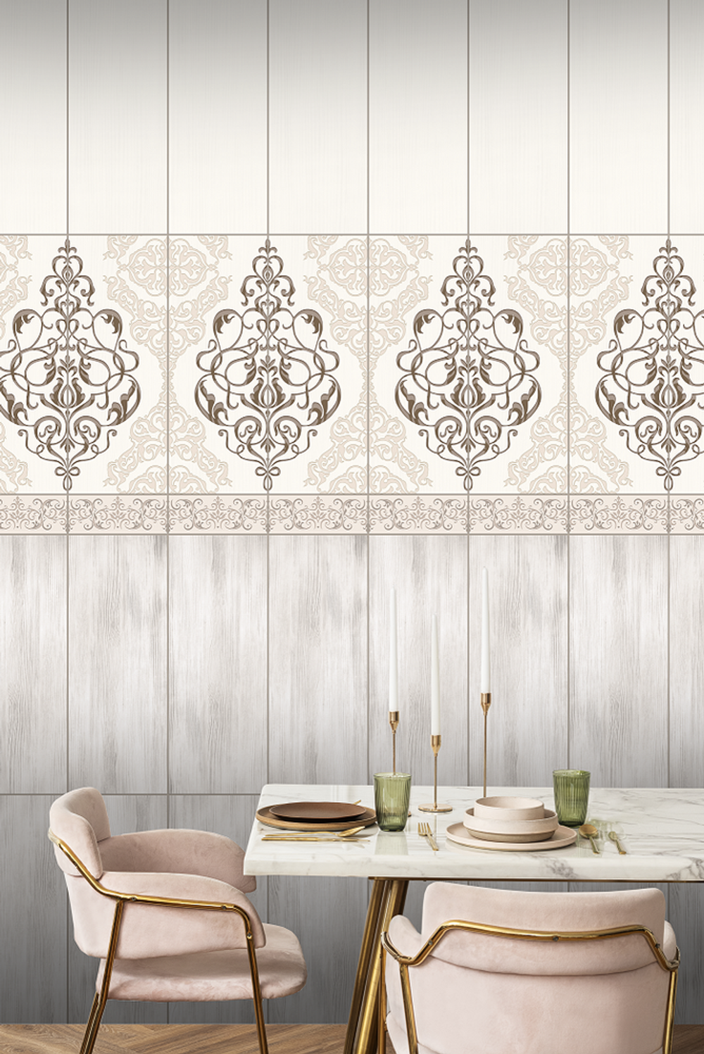 Панель ПВХ фотопечать Костильон темный 2700х250мм