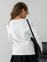 Белый лонгслив детский в школу