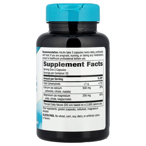 Nature's Way, комплекс минералов кальция и магния, 100 капсул