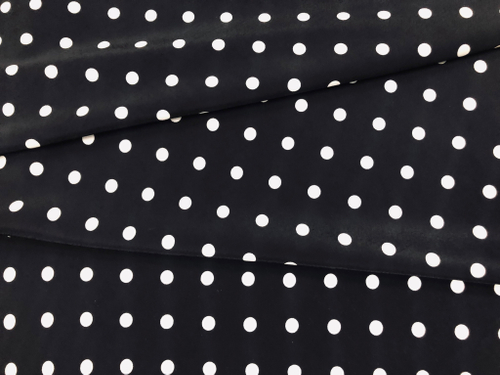 Ткань Кашибо, артикул 327853 черно-белый горох
