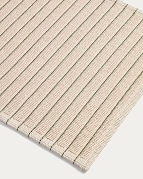 Хлопковый коврик для ванной Merade с зелеными полосками, 50 x 80 см