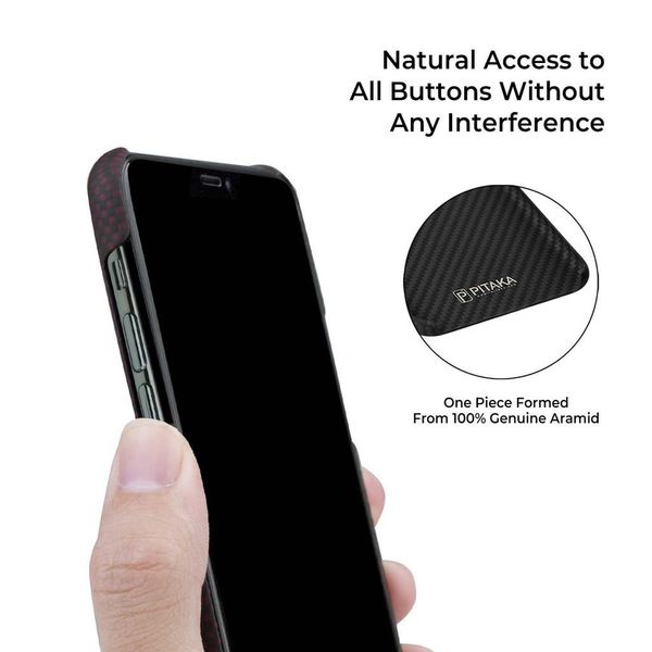 Чехол Pitaka MagEZ Case для Apple iPhone 11 Pro (Black/Red Plain)