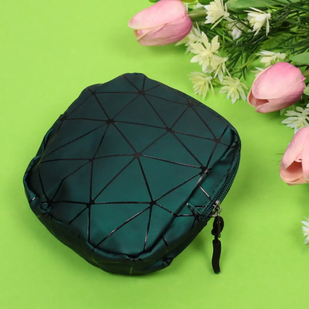 Косметичка прямоугольная «Women secret», цвет зеленый, 11,8*11,5*3см