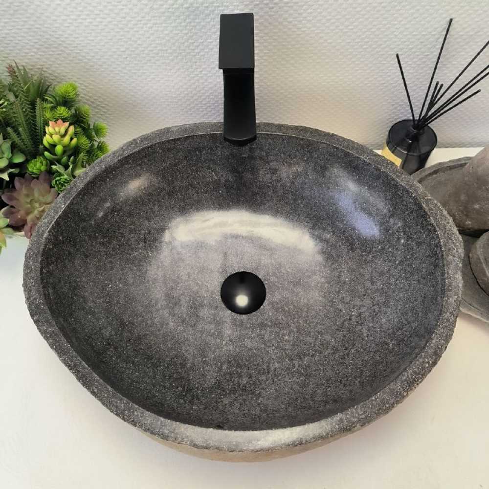 Раковина из речного камня RS-63381 (54*44*16) 0123
