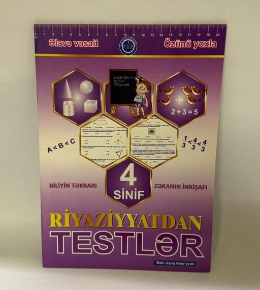 Riyaziyyatdan testlər. 4-cü sinif