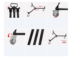 E-IMAGE EI-7004 Universal Dolly Тележка для видеоштатива на колесах