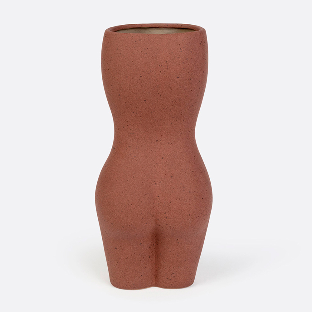Ваза для цветов body, black, 23 см