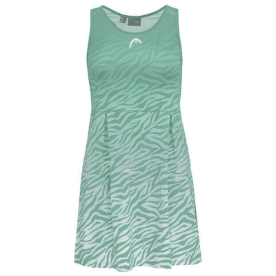 Платье для девочки теннисное Head Sprint Dress G - nile green/print vision