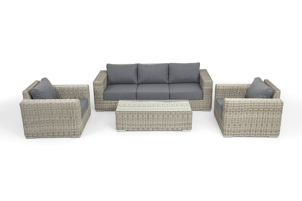 "Боно" лаунж-зона из искусственного ротанга, цвет бежевый