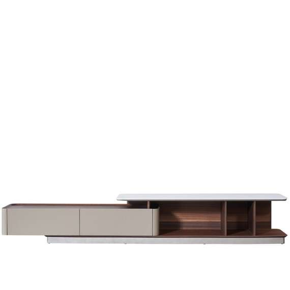 Тумба под ТВ Almeria, 200 см, керамогранит с рисунком Calacatta Borghini