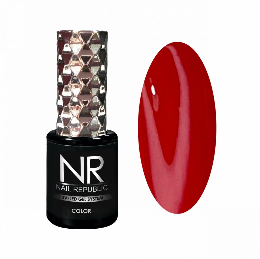 Nail Republic Гель-лак NR-206 Рубиново-красный, 10 мл