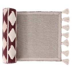 Ковер из хлопка бордового цвета Argyle Ethnic 160х230 см
