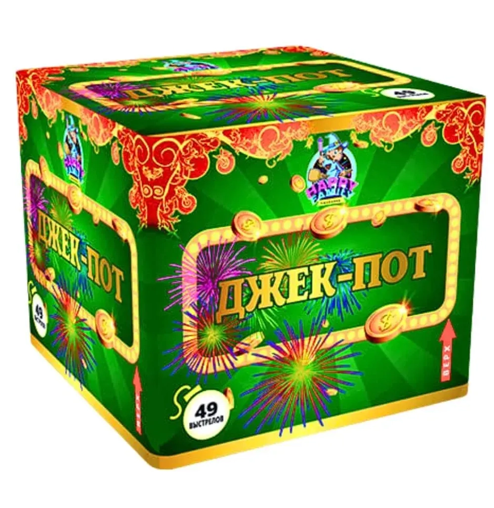 Батарея салютов Джек-пот (FPM02) от Фаворит Пиро Групп, 49 залпов, 30 мм