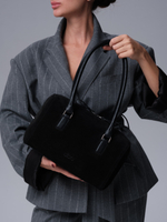 Замшевая сумка DBR 31333 черный велюр