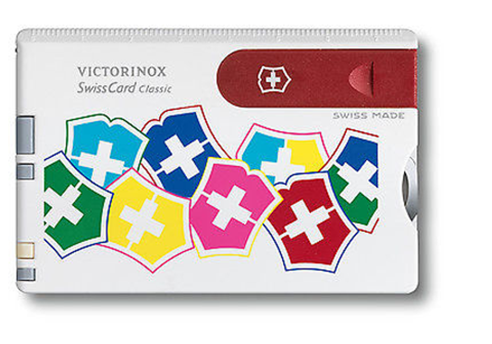 Швейцарская карточка SwissCard &quot;VX Colors&quot; / дизайн рукояти &quot;цвета Victorinox&quot;