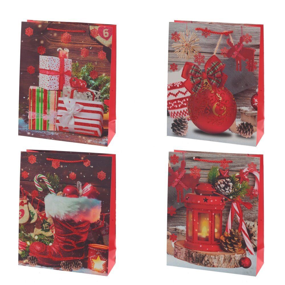 GAEM Пакет подарочный (бумага 210г/м2, блок микс 12шт), L26 W10 H32 см, 4в.