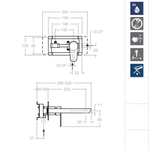 Встраиваемый смеситель для раковины ALEXIA 3620OC золото