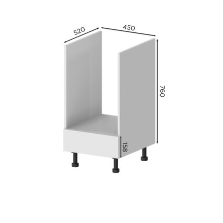 Кухня Модуль НД 450 нижний духовка Белый / Зеленый
