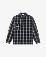 Рубашка YMKASHIX Velvet Tartan черная / белая