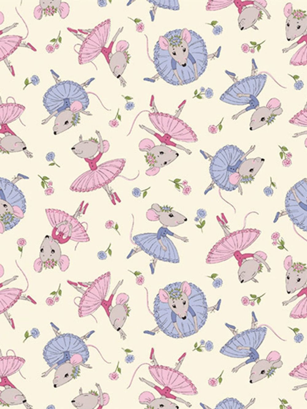 Наволочка комплект 2шт Сказка "Мышки-балеринки" 50х70 см, перкаль