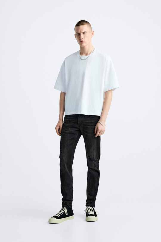 ZARA ДЖИНСЫ SKINNY FIT,  ЧЕРНЫЙ
