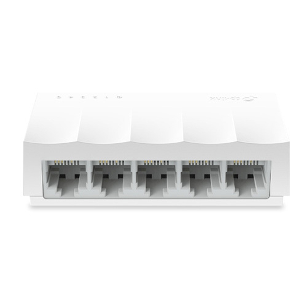 TP-Link LS1005  5-портовый настольный коммутатор 10/100 Мбит/с, 5 портов RJ45 10/100 Мбит/с, настольный пластиковый корпус