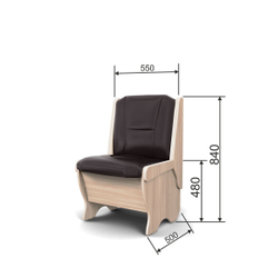 Скамья Лотос 550 ясень светлый/умбер