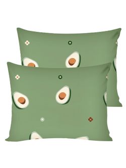 Постельное белье Полисатин Мечта "Avocado" 2-спальное Наволочка 50х70 см 2 шт Простынь на резинке 160x200 см Пододеяльник 175x215 см
