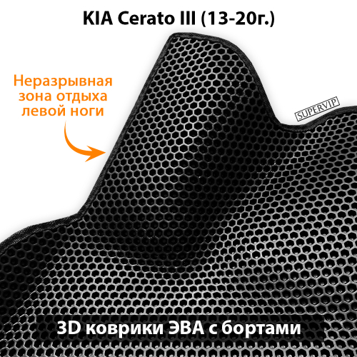 Передние автоковрики ЭВА с бортами для KIA Cerato III (13-20г.)