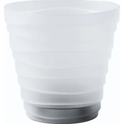 Кашпо для цветов пластиковое 2,25л d-18см «Бархан» Прозрачный