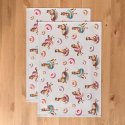 НАБОР ПОЛОТЕНЕЦ ИЗ 2ШТ "ЛОШАДЬ В ПОНЧИКАХ",СЕРЫЙ,40Х60СМ ТВИЛ,100% ХЛОПОК