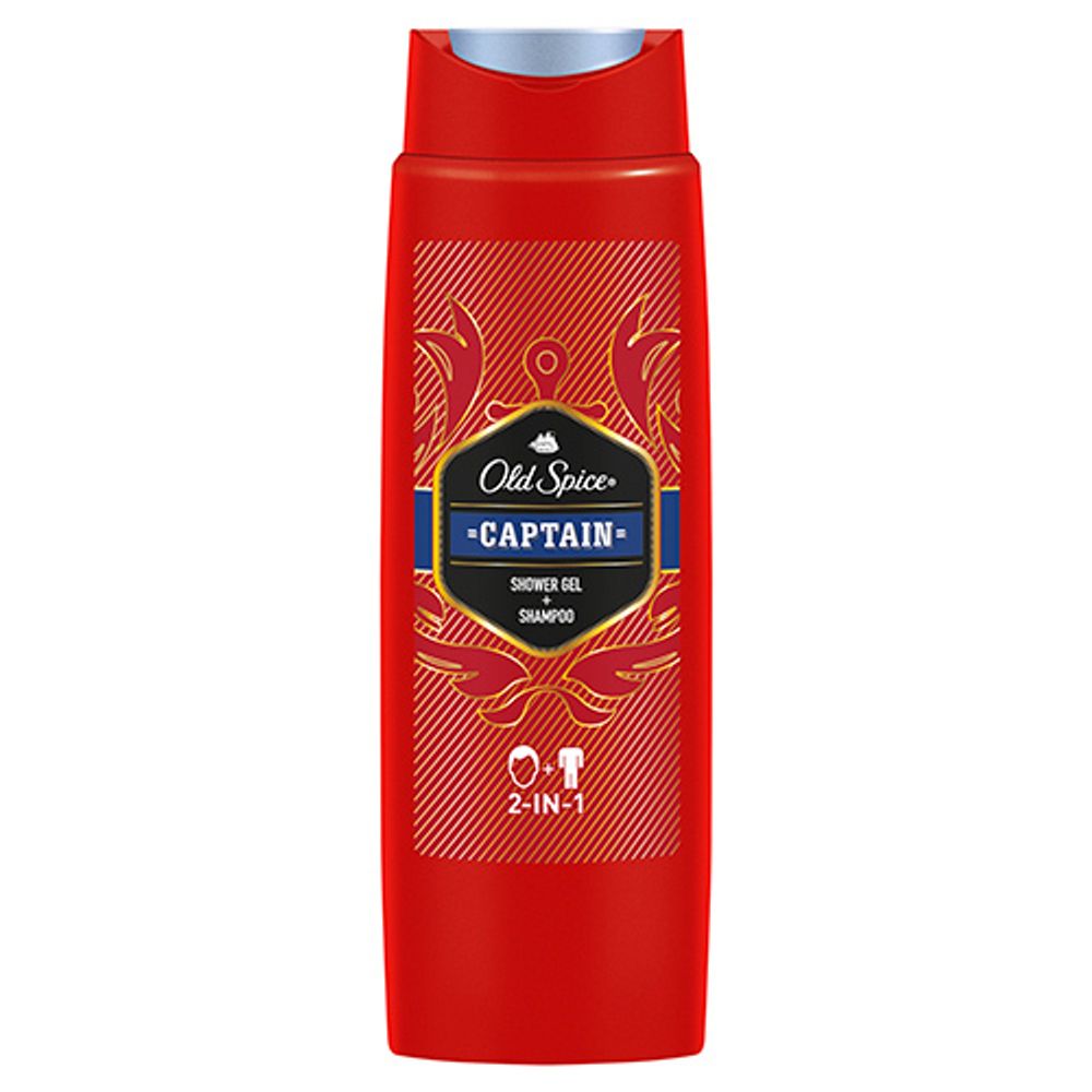 Old Spice Гель для душа + шампунь 2в1 Captain (Кэпитэн), 250 мл