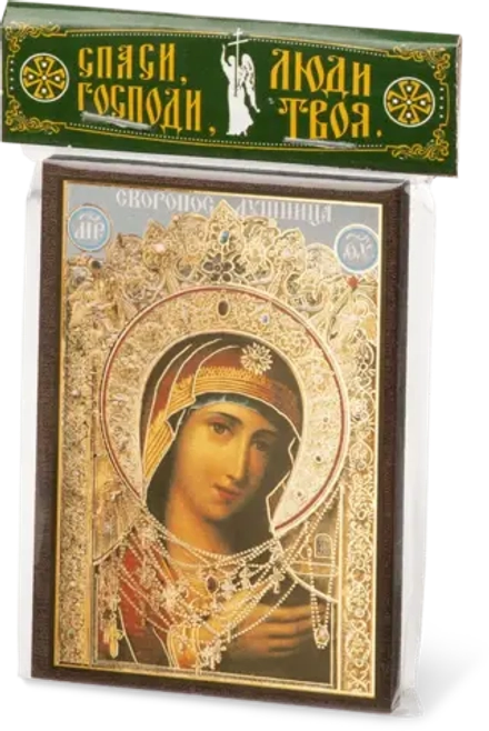 Икона БМ "Невская Скоропослушница" 6х9 на МДФ-6