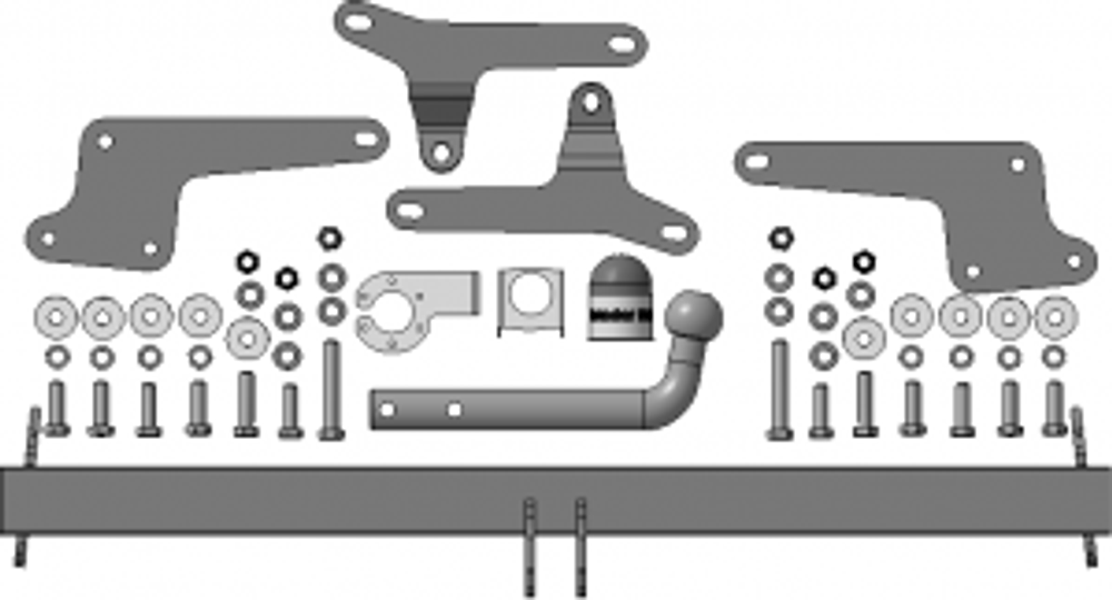 Фаркоп Motodor Toyota RAV4 2019 - 2022 (оцинк. Шар) арт.92518-A