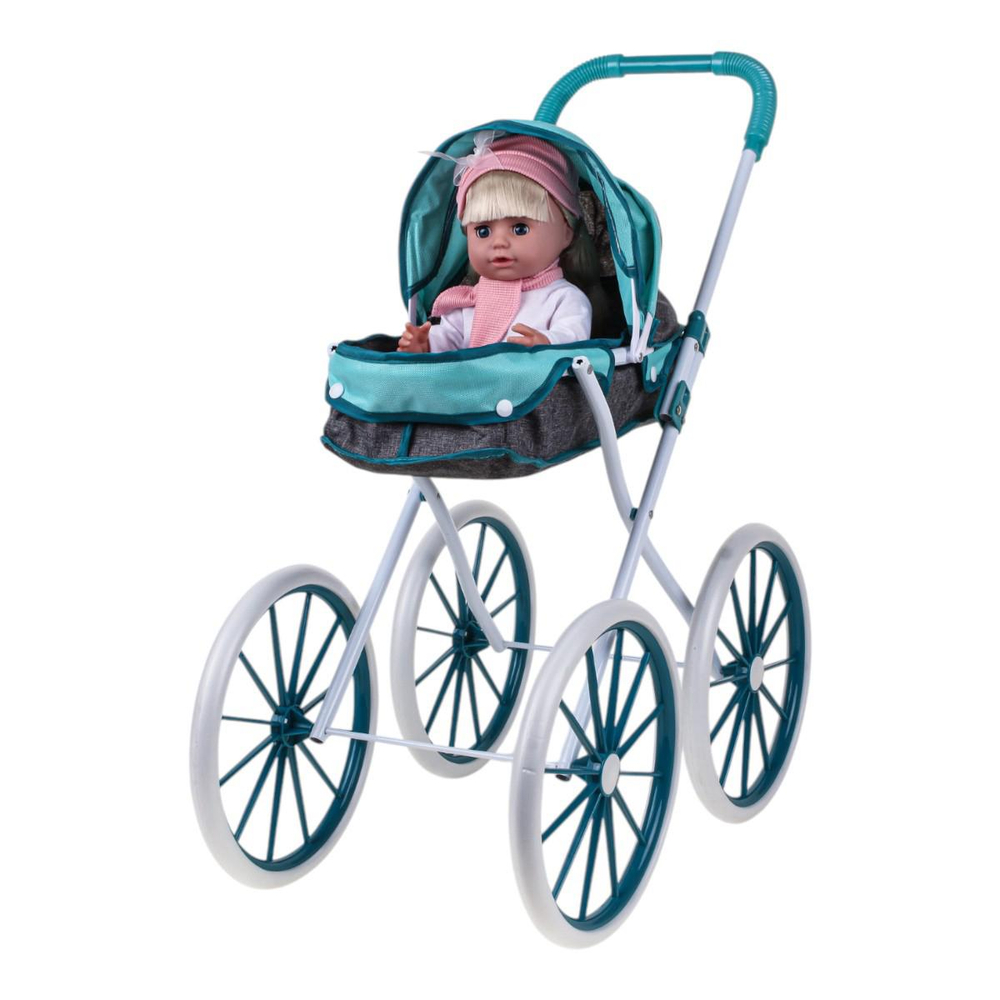 Коляска для куклы лежачая, пакет LM918-15