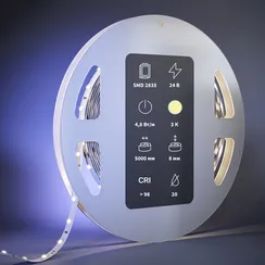 Светодиодная лента Ультра 24В 2835 4,8Вт/м 3000К 5м IP 20 201082 Led Strip 201082