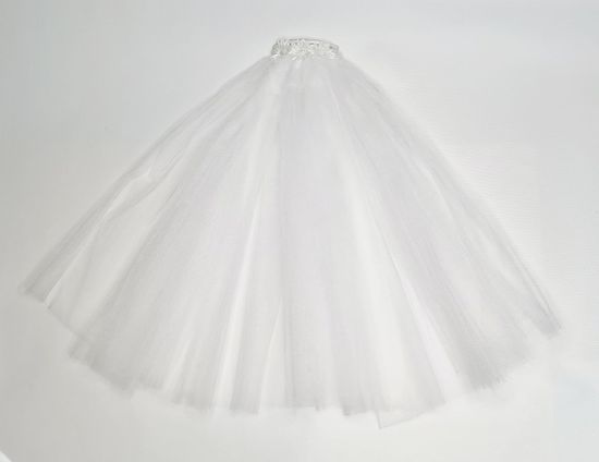 Свадебная мини фата "Мечта невесты", белая с гребешком