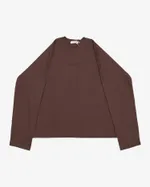 Лонгслив One Two Logo French Roast коричневый