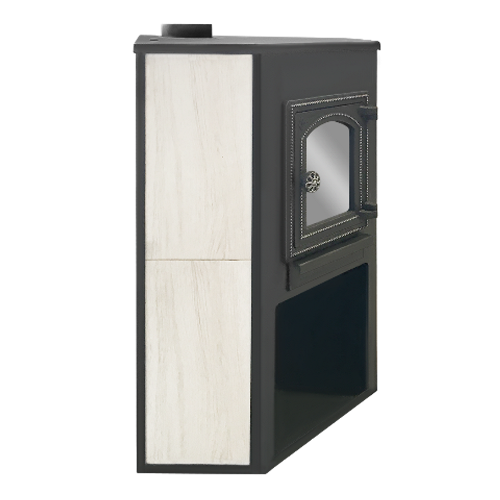 Камин ЭТНА (ДТ-4С) угловой "Бежевый" Ø 115мм