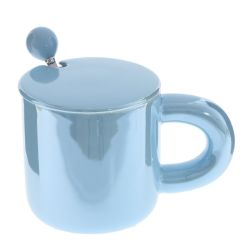 GAEM Кружка с крышкой и ложкой, 300 мл, L14 W9 H11 см, 4в.