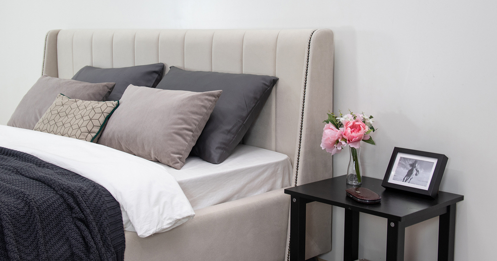 Мелисса (160)Кровать двойная без ПМ арт. Тори 56 велюр (светло-бежевый)