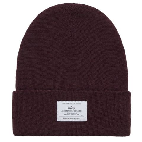 Шапка Alpha Industries Essential Beanie Cedar Red (Бургунди)