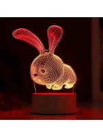 Светильник «Кролик» LED RGB от сети 9.5×14×19 см RISALUX