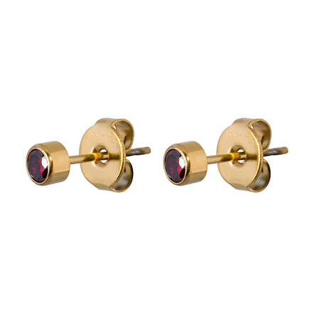 Серьги пусеты Fiore Luna Cubic zirconia Garnet SWE0128 GR G