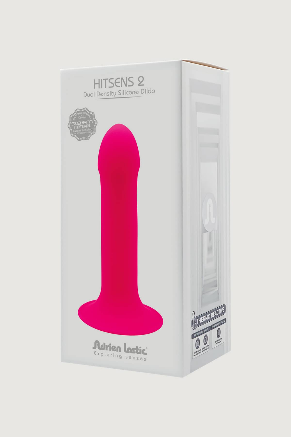 Дилдо на присоске с двойной плотностью HITSENS S02 PINK ADRIEN LASTIC DILDO DUAL DENSITY